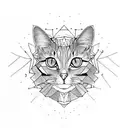 Tortoiseshell Cat tattoo design idea
