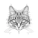 Tortoiseshell Cat tattoo design idea
