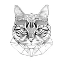 Tortoiseshell Cat tattoo design idea