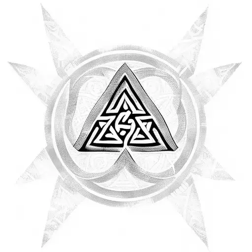 Valknut Symbol tattoo design idea