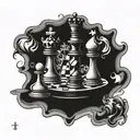chess board tattoo design idea