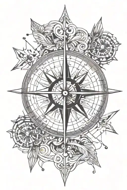 compass arrow tattoo design tattoo design idea