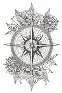 compass arrow tattoo design tattoo design idea