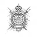 Roman numerals rib tattoo design idea