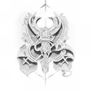 Roman numerals rib tattoo design idea