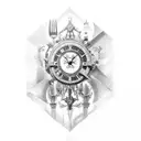 Roman numerals rib tattoo design idea