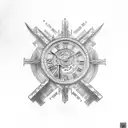 Roman numerals rib tattoo design idea