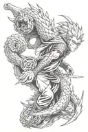 forearm cover in the Manga theme. Something with Naruto, Bleach, Jujutsu Kaisen, Dragon ball, berserk tattoo design idea