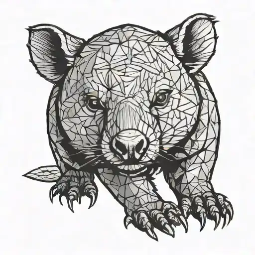 wombat tattoo design idea