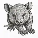wombat tattoo design idea