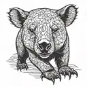 wombat tattoo design idea