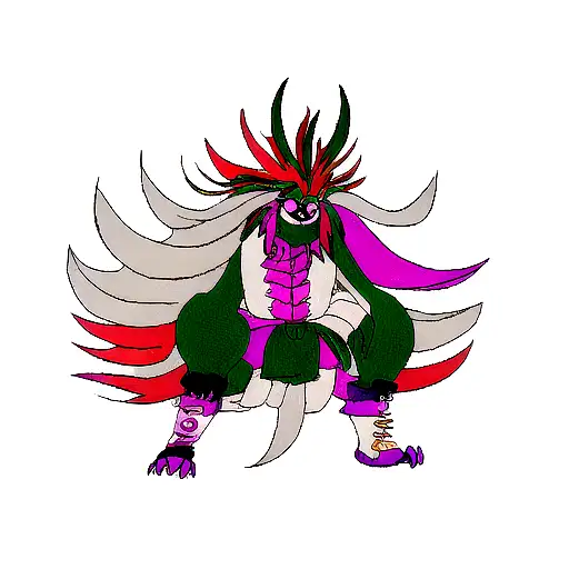 kaido na forma dragão com onigashima colorida tattoo design idea