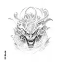 kaido from one piece in his dragon form  tattoo design idea