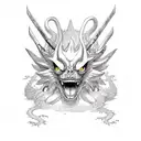 kaido from one piece in his dragon form  tattoo design idea