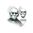 Dead presidents in my pocket vote for me tattoo design idea