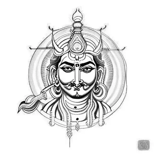 shiva krishna bhrama tattoo design idea