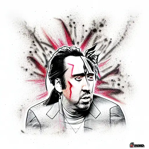 nic cage miyamoto musashi tattoo design idea
