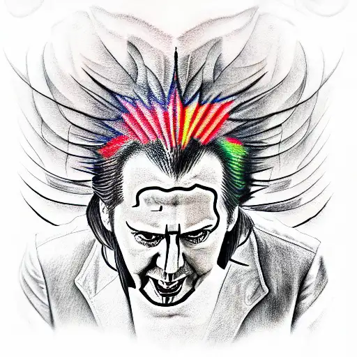 nic cage miyamoto musashi tattoo design idea