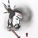 nic cage miyamoto musashi tattoo design idea