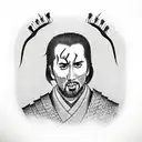 nic cage miyamoto musashi tattoo design idea