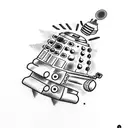 dalek tattoo design idea