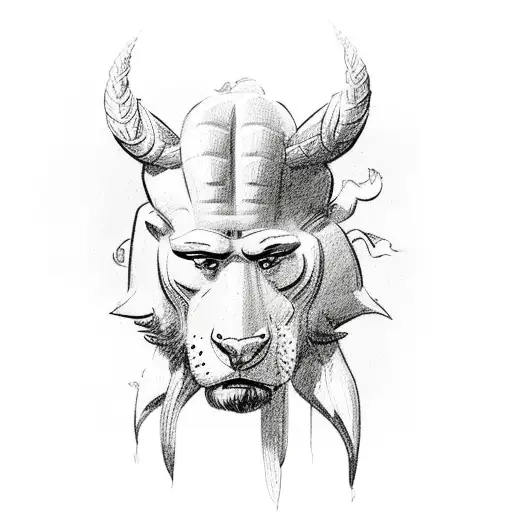 Hercules at a fork in the road  tattoo design idea