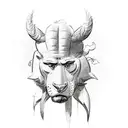 Hercules at a fork in the road  tattoo design idea