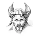 Hercules at a fork in the road  tattoo design idea