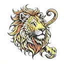 Christian with some lion head tattoo design idea