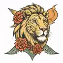 Christian with some lion head tattoo design idea