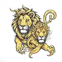 Christian with some lion head tattoo design idea