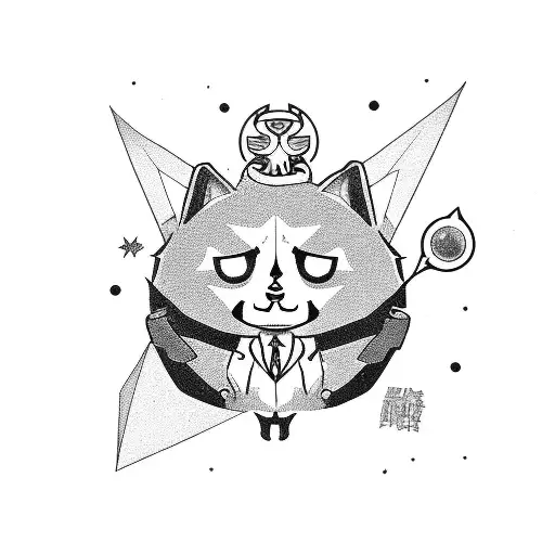 mace aggretsuko tattoo design idea