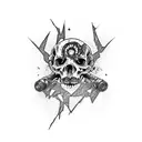 borderlands logo with psychopath tattoo design idea