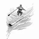 water ski  tattoo design idea