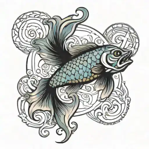 date of birth 14 march 2001 zodiac sign pisces  tattoo design idea