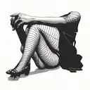 lines for upper legs tattoo design idea