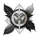 lines for upper legs tattoo design idea