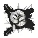 lines for upper legs tattoo design idea