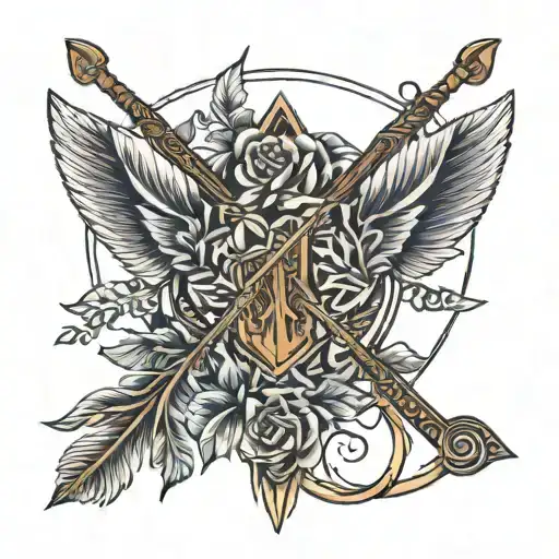 bow and arrow tattoo tattoo design idea