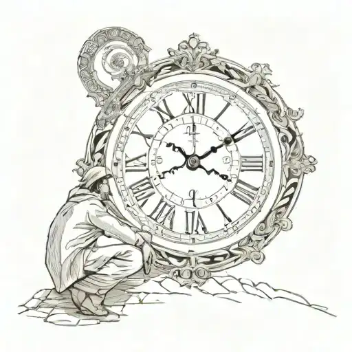 Looking into gods eyes and realizing time is all but over tattoo design idea