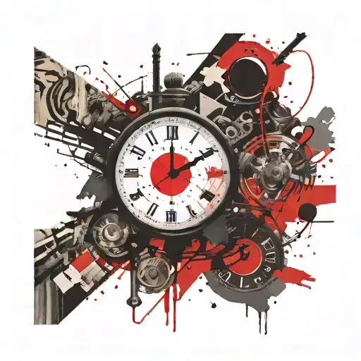 Looking into gods eyes and realizing time is all but over tattoo design idea