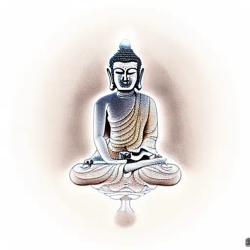 Buddha, 7 Shakren, Universum  tattoo design idea