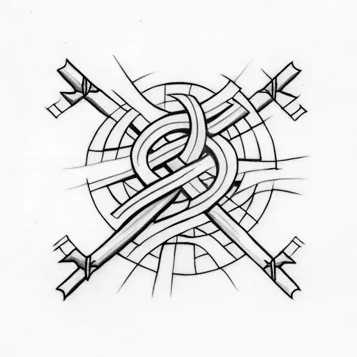 cross made with 3 nails and john 14:6 tattoo design idea