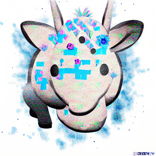  blue donkey piñata tattoo design idea