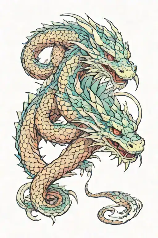 suijin water dragon tattoo design idea