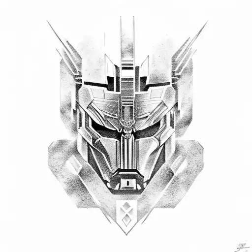Optimus prime tattoo design idea