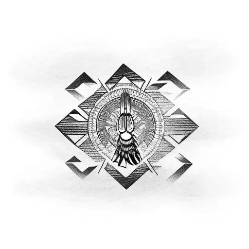 four directions, native American style  tattoo design idea