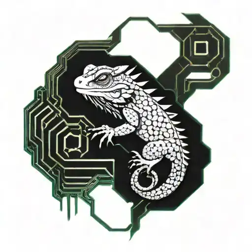 bearded dragon tattoo design idea