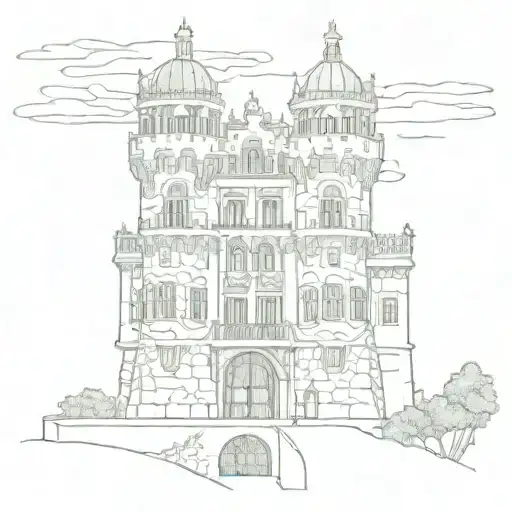 Torre de belem tower of lisbon; casa batlló by antoni gaudi in barcelona; court of the lions la alhambra granada tattoo design idea