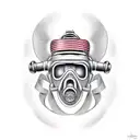 axe, Halligan, firefighter, helmet, ribbons, memorial  tattoo design idea